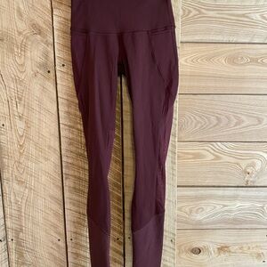 Burgundy High-Waisted Leggings